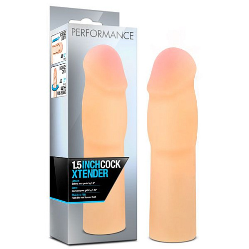 Телесная насадка-удлинитель на пенис Blush Novelties PERFORMANCE 1.5INCH COCK XTENDER BL-26293 (16 см)