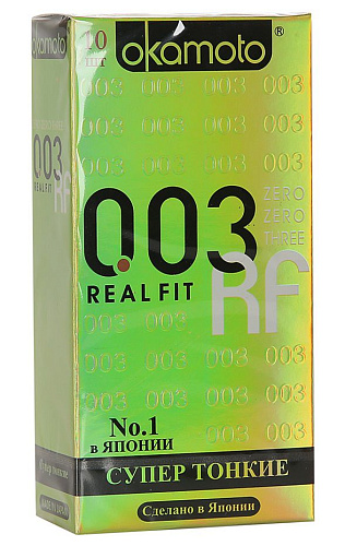 Сверхтонкие плотно облегающие презервативы Okamoto Okamoto 003 Real Fit №10 (10 шт)