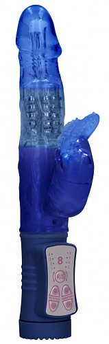 Синий вибратор-кролик Shots Media BV Rotating Beetle SHTO005BLU (22 см)