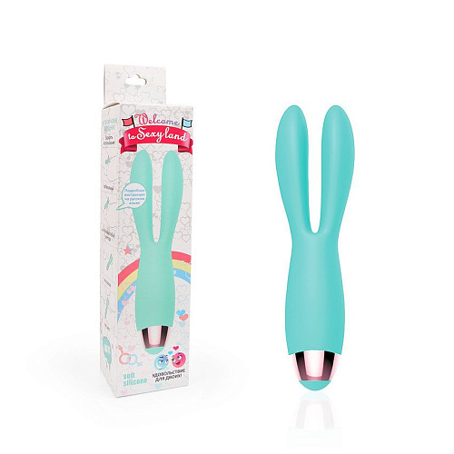 Мятный вибромассажёр с длинными ушками Bior toys WSL-15009 (17 см)