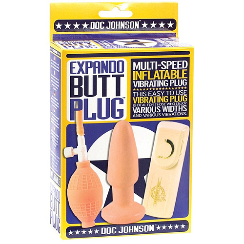Надувная телесная пробка Doc Johnson EXPANDO BUTT PLUG 1181-00-BX (10,5 см)