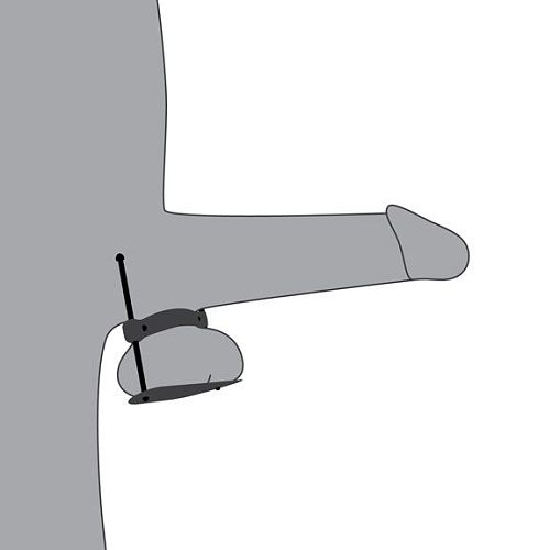 Металлический зажим на мошонку XR Brands Stainless Steel Ball Crusher TF3340