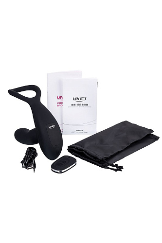 Чёрный стимулятор простаты с вибрацией Levett Maud 15049