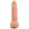 Телесный реалистичный винтообразный фаллоимитатор на присоске Сумерки богов 1016-51 BX DD