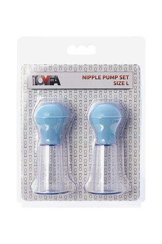 Прозрачный набор для стимуляции сосков ToyFa Nipple Pump Set 889009-L