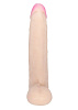 Телесный фаллоимитатор с мошонкой на присоске LOVETOY (А-Полимер) ANDROID Collection-V 553003 (22 см)