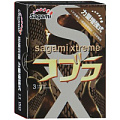 Прозрачные суженные к основанию презервативы Sagami Xtreme Cobra №3 (3 шт)