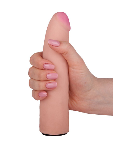 Чёрный пояс-трусики с телесной насадкой LOVETOY (А-Полимер) Glamour Silver 330903 (15,5 см)