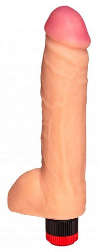 Телесный реалистичный вибратор Сумерки богов №75 3202-75 BX DD (23,5 см)