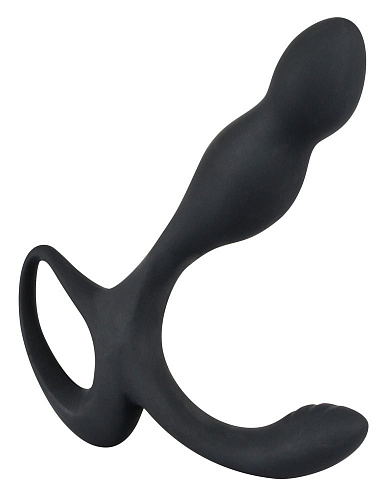 Чёрный силиконовый стимулятор простаты Orion Plug with Perineum Stimulator 05169700000