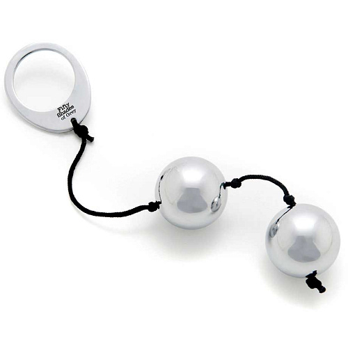 Тяжёлые металлические вагинальные шарики Fifty Shades of Grey Silver Metal Ben Wa Balls FS-40174
