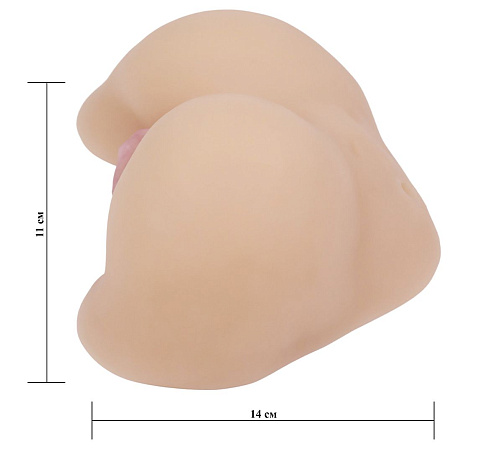 Телесная пышная попка из киберкожи LOVETOY (А-Полимер) 657501