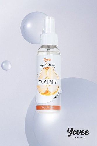 Спрей для тела и волос с ароматом карамельной груши ToyFa «Сладкая грушка» 722292