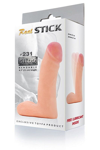 Изгибаемый дилдо телесного цвета ToyFa RealStick #231 962031 (21 см)