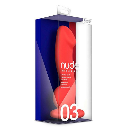 Красный перезаряжаемый вибратор Blush Novelties VIBE 03 BL-86308 (18,5 см)