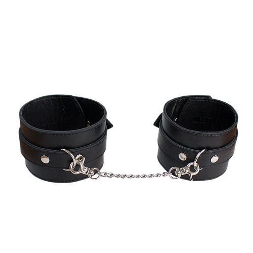 Чёрные кожаные оковы на ноги James Leg RestArt RA-606