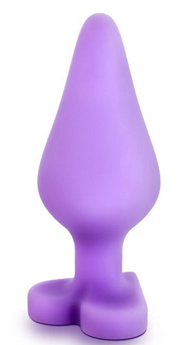 Фиолетовая анальная пробка Blush Novelties Naughty Candy Heart Do Me Now BL-95620 (8,9 см)