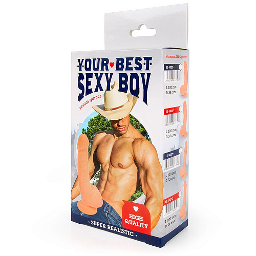 Реалистичный телесный фаллоимитатор телесного цвета Bior toys EE-10225 (10 см)