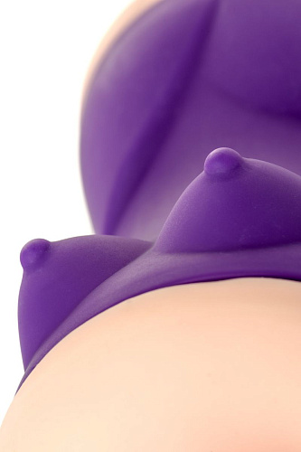 Двухсторонний мастурбатор телесного цвета в фиолетовой колбе JOS YARA  784004