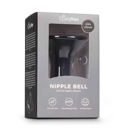 Чёрный вибростимулятор для сосков EDC Wholesale Easytoys Nipple Bell ET339BLK