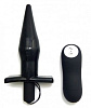 Анальная чёрная пробка с радиоуправлением Baile BI-014333-0801 (16 см)