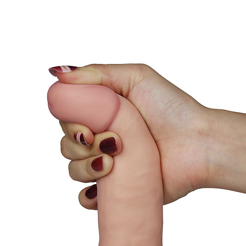 Вибратор-реалистик с выносным пультом телесного цвета Lovetoy The Ultra Soft Dude LV1091 (19 см)