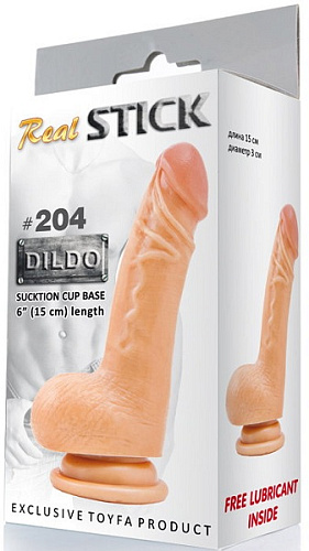 Реалистичный фаллоимитатор телесного цвета ToyFa RealStick #204 962004 (18 см)