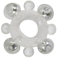 Прозрачное кольцо с бусинами California Exotic Novelties BASIC ENHANCER SE-1725-00-2