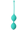 Зелёные вагинальные шарики Dream Toys SEE YOU IN BLOOM DUO BALLS 36MM 21230