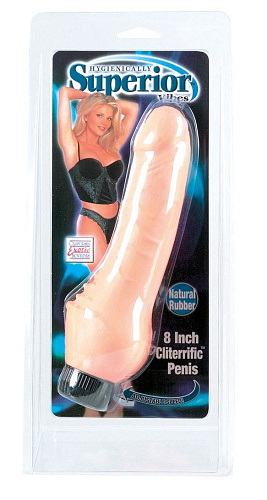 Реалистичный вибратор телесного цвета California Exotic Novelties Hygienically Superior Vibes 7.75 Cliteriffic SE-0755-40-2 (22 см)