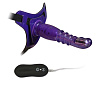Фиолетовый страпон с вибрацией Howells 10Mode Vibrations Harness-G spot Dong 92003Purple (18,7 см)