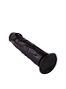 Упругий чёрный фаллоимитатор на подошве-присоске LOVETOY (А-Полимер) 407400 (18,8 см)