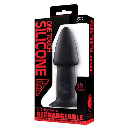 Чёрный анальный вибратор NMC 5INCH RECHARGEABLE BUTTPLUG 111788 (12,7 см)