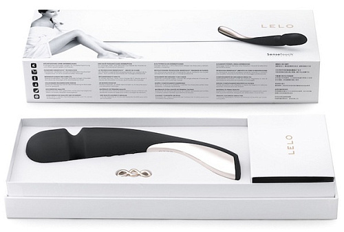 Профессиональный массажёр черного цвета Lelo Smart Wand Medium LEL8289