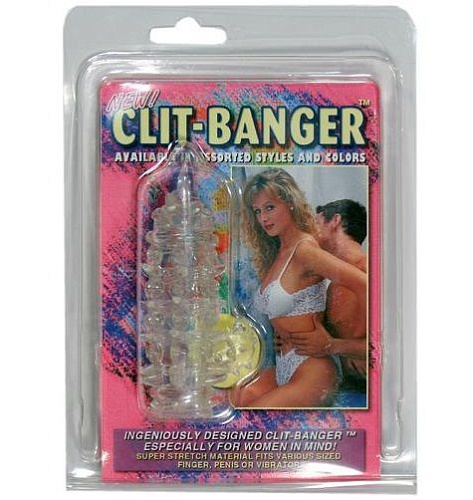 Прозрачная насадка с шипами и клиторальной шишечкой Tonga CLIT-BANGER SLEEVE IN CLEAR 170034
