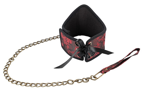Чёрный ошейник, обтянутый красной тканью в восточном стиле Orion Choker Asia 2492300 3001