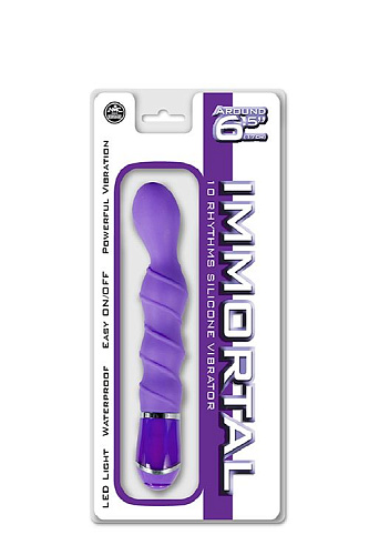 Фиолетовый вибратор NMC IMMORTAL 6INCH 10 FUNCTION VIBRATOR 111688 (15,2 см)