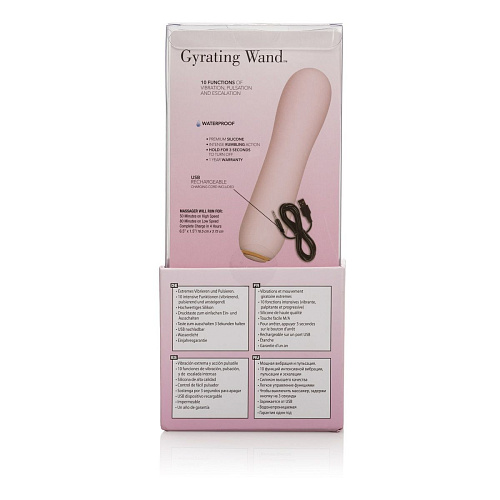 Нежно-розовывй вибромассажёр California Exotic Novelties Inspire Gyrating Wand SE-4812-30-3 (16,5 см)