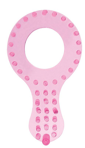 Эрекционное кольцо розового цвета Seven Creations Clit Prong Love Ring 21-55CPR-BCD