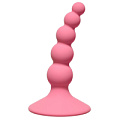 Розовая анальная пробка Lola toys Ribbed Plug Pink 4108-01Lola (10,5 см)