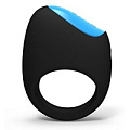 Чёрное перезаряжаемое эрекционное кольцо PicoBong LIFEGUARD RING VIBE PB3699