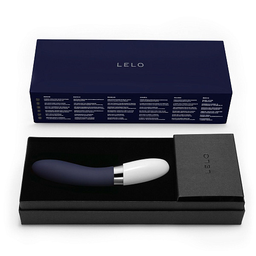 Тёмно-синий перезаряжаемый вибратор Lelo Liv 2 Blue LEL7923 (17,4 см)