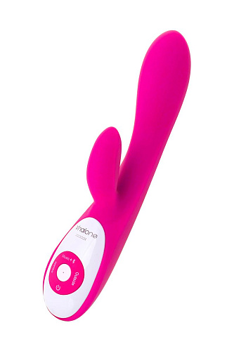 Розовый вибратор с клиторальным стимулятором Nalone Rhythm VS-VR19 (21,6 см)