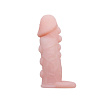 Телесная насадка с подхватом мошонки и наростами Baile BI-016012 (14 см)