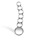 Изогнутный прозрачный стимулятор Glas Beaded Dildo GLAS-148 (13 см)