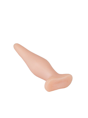 Телесная анальная пробка с широким основанием LOVETOY (А-Полимер) 443400 (14 см)