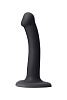 Чёрный фаллос на присоске Strap-on-me Silicone Bendable Dildo S 6013137 (17 см)