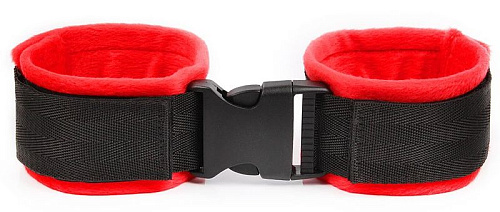 Красно-черные мягкие поножи на липучке Bior toys NTB-80574