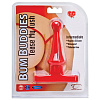 Красная анальная пробка Topco Sales Bum Buddies Tease My Tush Intermediate Silicone Anal Plug 1003030 (12 см)