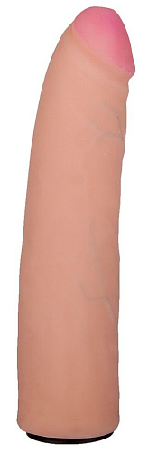 Насадка-фаллоимитатор телесного цвета на кожаных трусиках LOVETOY (А-Полимер) Harness Ultra Realistic 7 630603 (18 см)